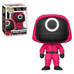 Funko pop de Masked worker de la serie juego del calamar de Netflix